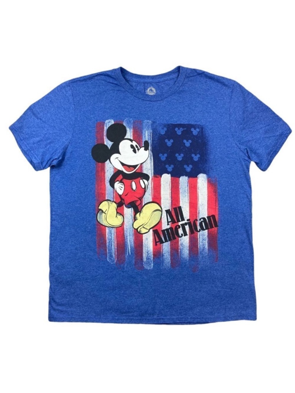 The Disney store Mickey mouse all American blue t-shirt with American flag